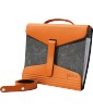 PORTE DOCUMENTS CUIR FAIT MAIN ORANGE YAKA