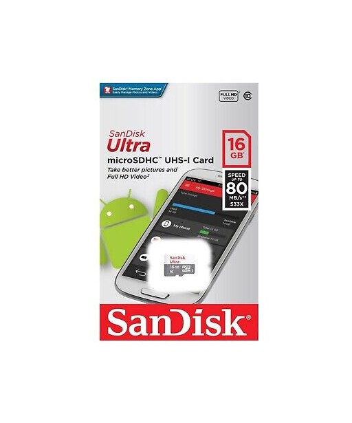 MICRO SD 16GO C10 A1 SANDISK