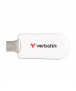 CLE USB C PLECTRA 128GO BLANCHE VERBATIM