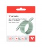 CABLE MAGNETIQUE ENROULABLE TYPE C 100W 1,2M VERT VERBATIM