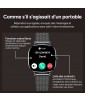 MONTRE CONNECTEE IRIA SILVER AND BLACK KSIX