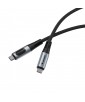 CABLE USB C AVEC ÉCRAN LED CHARGE DATE ET VIDÉO 4K 240W 120CM NOIR VERBATIM
