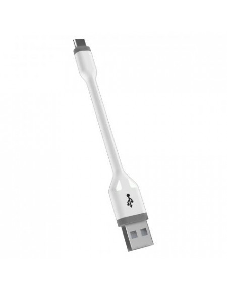 MINI CABLE USB TYPE C 10 CM BLANC KSIX