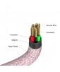 CABLE MAGNETIQUE ENROULABLE TYPE C 100W 1,2M ROSE VERBATIM