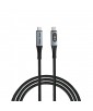 CABLE USB C AVEC ÉCRAN LED CHARGE DATE ET VIDÉO 4K 240W 120CM NOIR VERBATIM