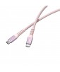 CABLE MAGNETIQUE ENROULABLE TYPE C 100W 1,2M ROSE VERBATIM