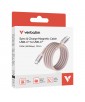 CABLE MAGNETIQUE ENROULABLE TYPE C 100W 1,2M ROSE VERBATIM