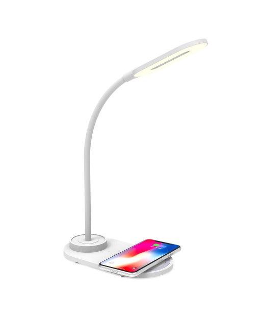 LAMPE DE BUREAU AVEC CHARGEUR INDUCTION MINI BLANCHE CELLY