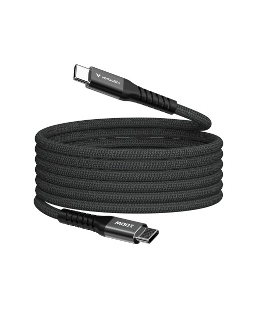 CABLE MAGNETIQUE ENROULABLE TYPE C 100W 1,2M NOIR VERBATIM