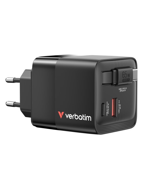 ALIMENTATION 65W AVEC CABLE INTÉGRÉ VERBATIM