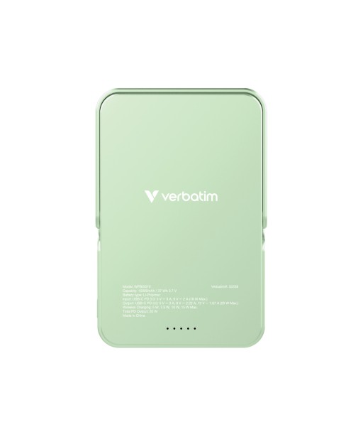 POWER BANK CHARGE N GO  MAGSAFE 10000mAh AVEC STAND VERT VERBATIM