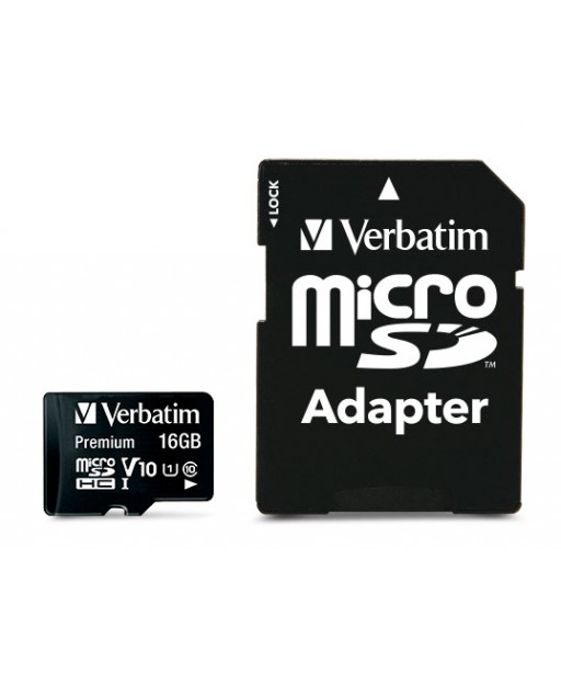 MICRO SDHC 16GB CLASSE 10 AC ADAPT VERBATIM