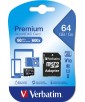 MICRO SDHC 64GB CLASSE 10 AC ADAPT VERBATIM
