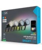 LOT DE 4 SPOTS SMART LED COULEURS IP65 9,5M KSIX