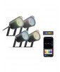 LOT DE 4 SPOTS SMART LED COULEURS IP65 9,5M KSIX