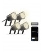LOT DE 4 SPOTS SMART LED COULEURS IP65 9,5M KSIX