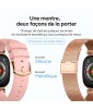 MONTRE CONNECTEE IRIA GOLD AND PINK KSIX