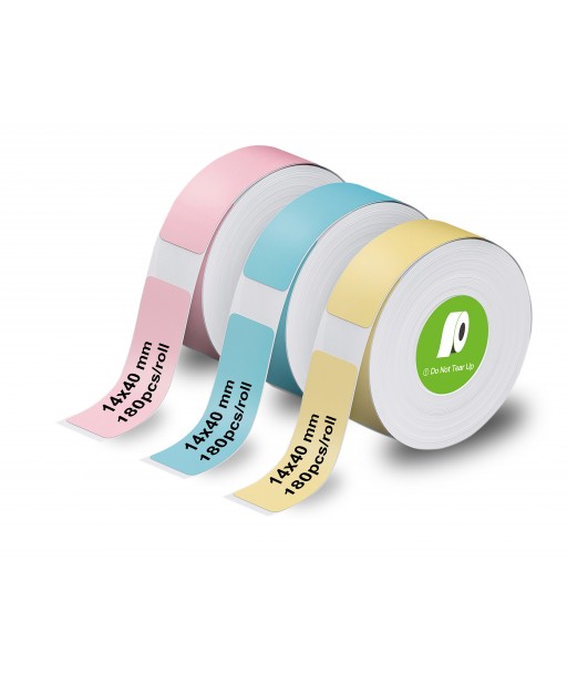 PACK DE 3 ROULEAUX ÉTIQUETTES SANS FIN BLANCHES OLYMPIA