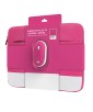 BUNDLE SLEEVE 16 POUCES AVEC SOURIS SANS FIL ROSE PANTONE