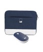 BUNDLE SLEEVE 16 POUCES AVEC SOURIS SANS FIL BLEU PANTONE