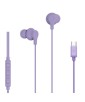 ECOUTEURS INTRAS COLOR  TYPE C VIOLET AVEC MICRO CELLY