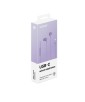 ECOUTEURS INTRAS COLOR  TYPE C VIOLET AVEC MICRO CELLY