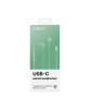 ECOUTEURS INTRAS COLOR  TYPE C VERT AVEC MICRO CELLY