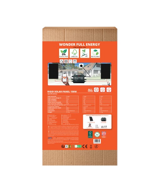 PANNEAU SOLAIRE RIGIDE WS150GL 150W WONDER