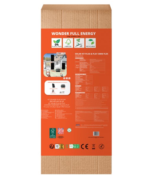 KIT PANNEAU SOLAIRE PLUG AND PLAY 300FLX 300W WONDER