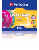 PACK DE 5 DVD+RW SLIM VERBATIM