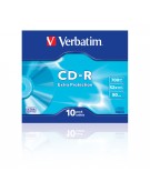 PACK DE 10 CD-R SLIM VERBATIM