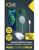 CHARGEUR MAGCHARGE 15W IPHONE 12 SERIE + ADPT PD20W KSIX