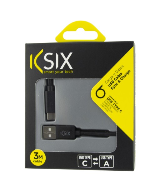 CABLE USB TYPE C 3 METRES KSIX