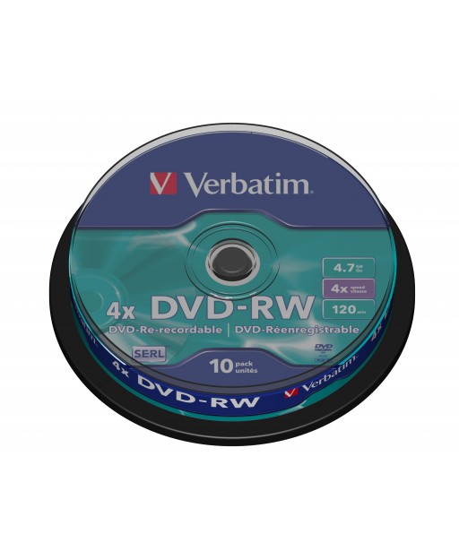 DVD-RW 4.7GO SPINDLE DE 10 4X VERBATIM