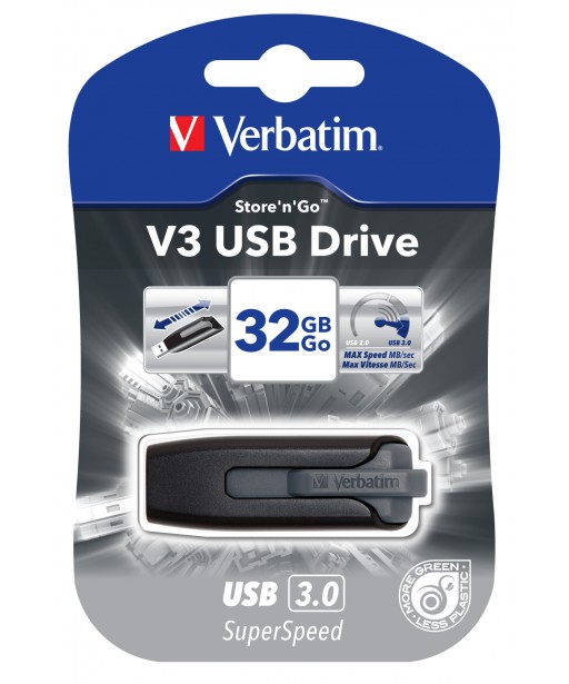 CLE USB V3 USB3 32GB NOIRE VERBATIM