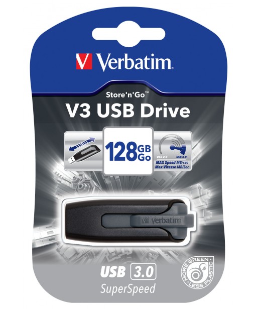CLE USB V3 USB3 128GB NOIRE VERBATIM