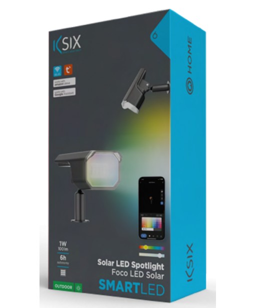 SPOT SOLAIRE SMART LED  COULEURS IP65 MUR ET SOL KSIX