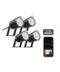 LOT DE 4 SPOTS SMART LED COULEURS IP65 6M KSIX