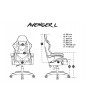 CHAISE GAMING  AVENGER L NOIR-BLANC FURY