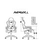 CHAISE GAMING  AVENGER L NOIR-BLANC FURY