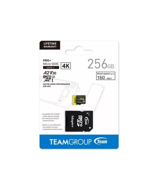 CARTE MSD XC PRO + GAMING 256GO TEAMGROUP