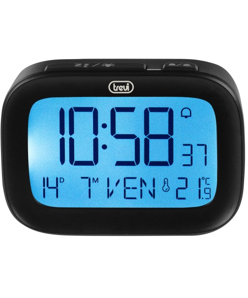 REVEIL AVEC THERMOMETRE SLD 3850 NOIR TREVI