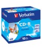 PACK DE 10 CD-R IMPRIMABLE CRYSTAL VERBATIM