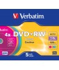 PACK DE 5 DVD+RW SLIM VERBATIM