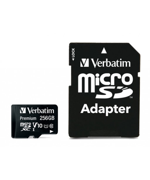 MICRO SDHC 256GB CLASSE 10 AC ADAPT VERBATIM