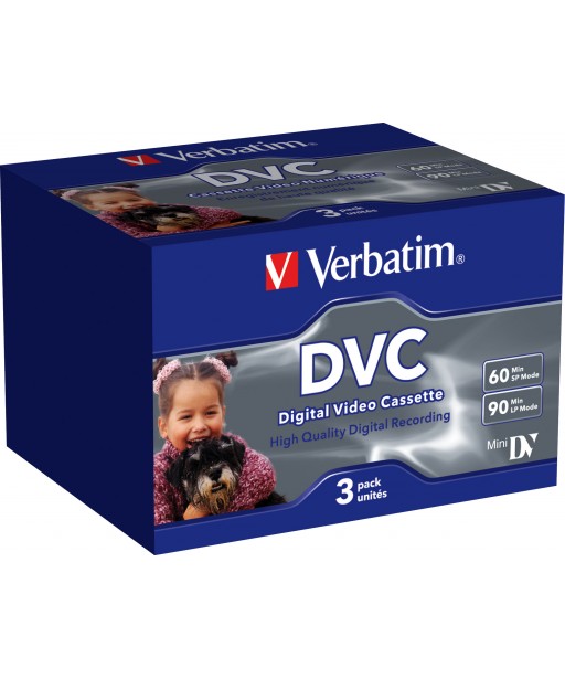 PACK DE 3 MINI DV 60MIN VERBATIM