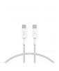 CABLE USB C VERS USB TYPE C TRESSE 65W 1M BLANC KSIX