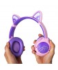 CASQUE BT5 ARCEAU BOBO CATS KIDS VIOLET ROSE POWERLOCUS