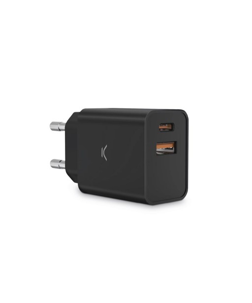 ADAPTATEUR USB SECTEUR DUAL USB A ET C 30W  KSIX