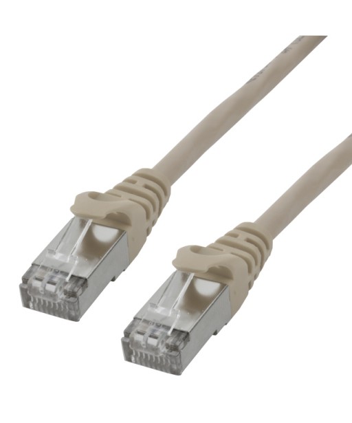 CABLE RESEAU RJ45 100% CUIVRE CAT 6 F/UTP 1M GRIS MCL